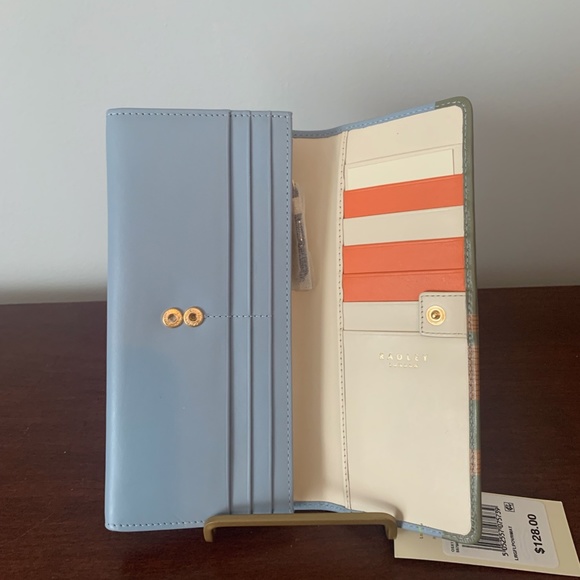 NWT RADLEY LONDON Blue and Orange Wallet year of the tiger edition - Picture 5 of 15